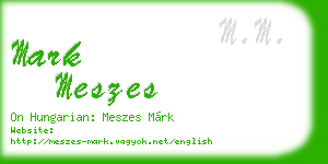 mark meszes business card